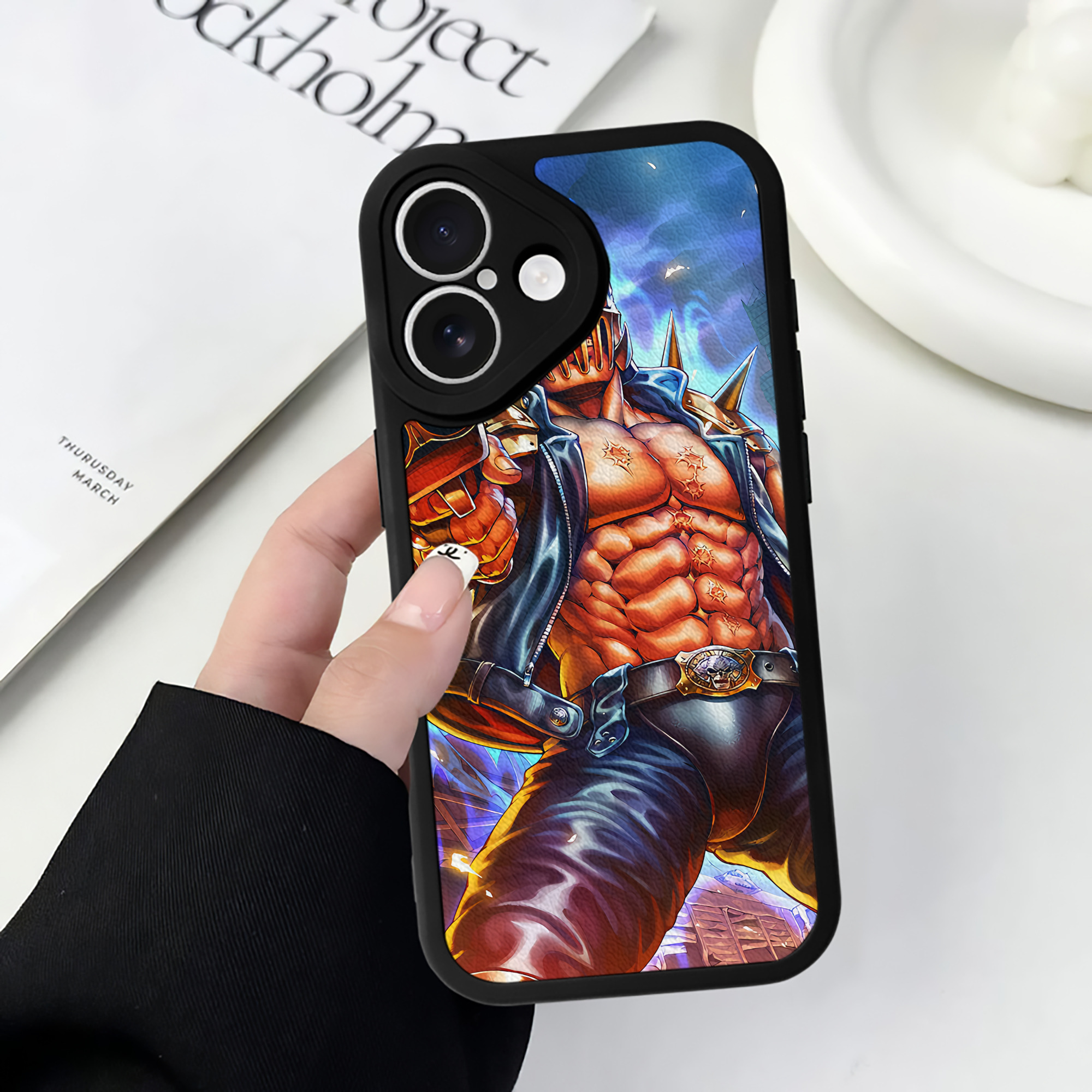 （画像用） 北斗の拳 Fist of the North Star 【iPhone 16シリーズ対応】シリコンスマホケース（レザー調） 材質：シリコン